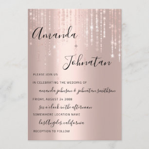 Invitation Monogramme mariage Simply Rose Strings