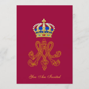 Invitation Monogramme Marie Antoinette