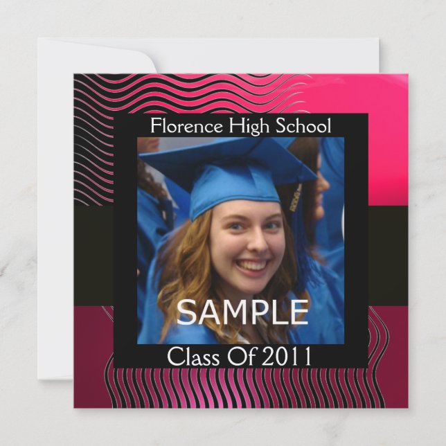 Invitation MONOGRAMME MODÈLE PHOTO DE VAGUES ÉLÉGANTES, Fuchs (Devant)