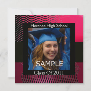 Invitation MONOGRAMME MODÈLE PHOTO DE VAGUES ÉLÉGANTES, Fuchs