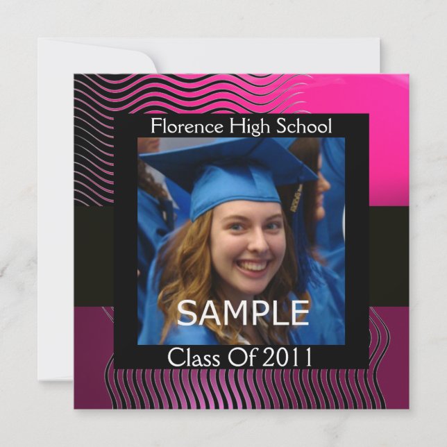 Invitation MONOGRAMME MODÈLE PHOTO DE VAGUES ÉLÉGANTES, Fuchs (Devant)