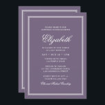 Invitation Monogramme moderne bat mitzvah sur cadre simple<br><div class="desc">Composé d'élégante serif et de typographie de script cursive sur le cadre. Il est conçu par Select Party Supplies,  exclusif pour Zazzle. Disponible ici : http://www.zazzle.com/selectpartysupplies</div>