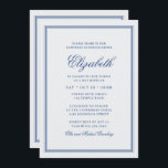 Invitation Monogramme moderne bat mitzvah sur cadre simple<br><div class="desc">Composé d'élégante serif et de typographie de script cursive sur le cadre. Il est conçu par Select Party Supplies,  exclusif pour Zazzle. Disponible ici : http://www.zazzle.com/selectpartysupplies</div>