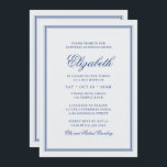 Invitation Monogramme moderne bat mitzvah sur cadre simple<br><div class="desc">Composé d'élégante serif et de typographie de script cursive sur le cadre. Il est conçu par Select Party Supplies,  exclusif pour Zazzle. Disponible ici : http://www.zazzle.com/selectpartysupplies</div>