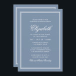 Invitation Monogramme moderne bat mitzvah sur cadre simple<br><div class="desc">Composé d'élégante serif et de typographie de script cursive sur le cadre. Il est conçu par Select Party Supplies,  exclusif pour Zazzle. Disponible ici : http://www.zazzle.com/selectpartysupplies</div>