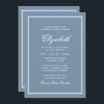 Invitation Monogramme moderne bat mitzvah sur cadre simple<br><div class="desc">Composé d'élégante serif et de typographie de script cursive sur le cadre. Il est conçu par Select Party Supplies,  exclusif pour Zazzle. Disponible ici : http://www.zazzle.com/selectpartysupplies</div>