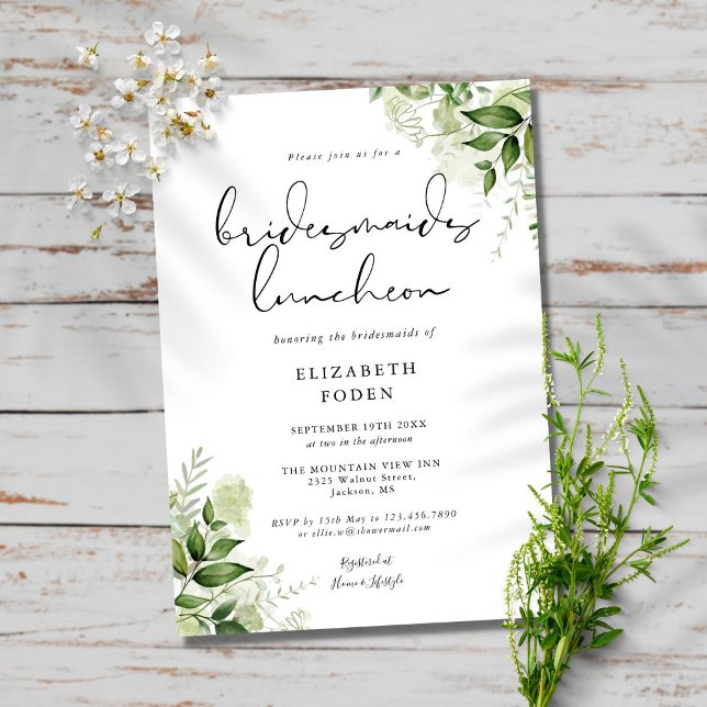 Invitation Monogramme Monogram Bridesmaids Luncheon Invi (Créateur téléchargé)