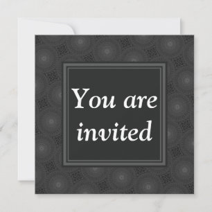 Invitation Monogramme motif des cercles de charbon
