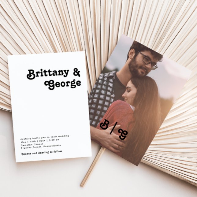 Invitation Monogramme photo Décontracté (Créateur téléchargé)