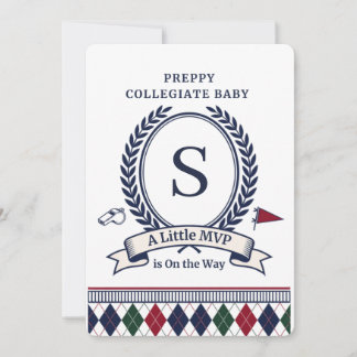 Invitation Monogramme Préparatoire Universitaire | Baby Showe