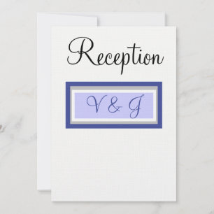 Invitation Monogramme Réception Mariage Périphérique Blanc