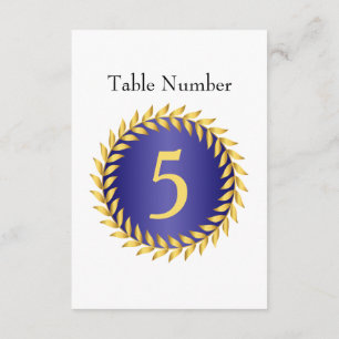 Invitation Monogramme Royal Blue Elegance Numéro de tableau