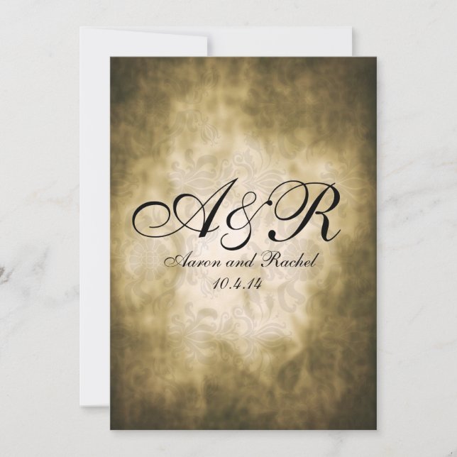Invitation monogramme vintage (Devant)