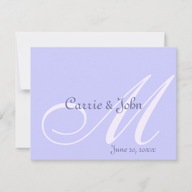 Invitation Monogrammes Ton sur Ton (Devant)