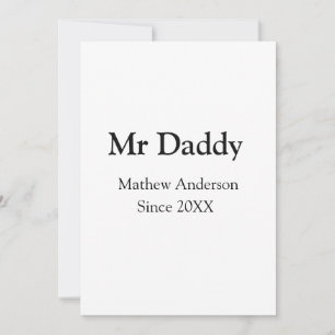Invitation Monsieur Papa depuis ajouter année nom parents nom