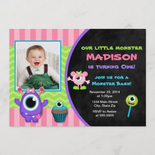 Invitation Monster Anniversaire Monster Girl Invit