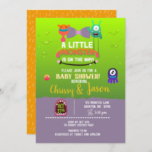Invitation Monster Baby shower - Ils ont créé un Monster