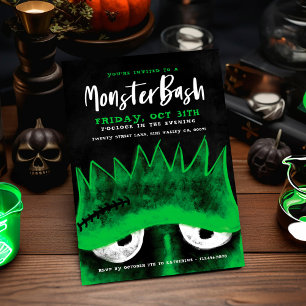 Invitation Monster Bash   Éffrayant Frankenstein Halloween Pa