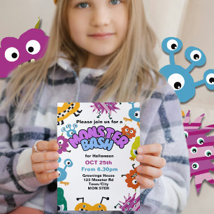 Invitation Monster Bash Kids Halloween party Enfants s'amuser