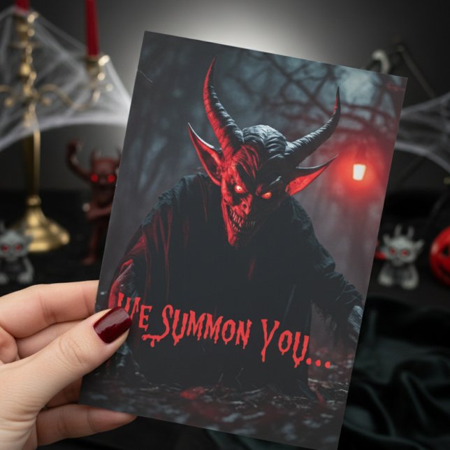 Invitation Monster Bash Red Eyed Crawling Devil Halloween (Créateur téléchargé)