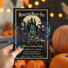 Monster Girls Night Out Fun Halloween Party