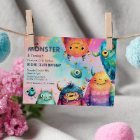 Monster Mash mignonne Whimsical pour enfants fête 