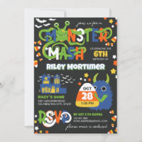 Monster Mash Typographie Garçon Halloween Annivers