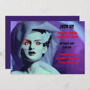 Invitation Monster Purple Bride Frankenstein