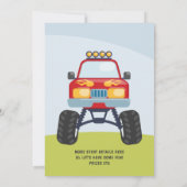 Invitation Monster Truck Drive By Birday Party (Dos)
