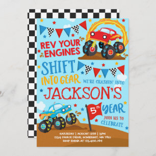 Invitation Monster Truck Monster Truck Anniversair