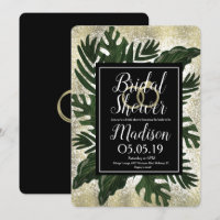 Monstera Tropical Fausse Douche de Mariage Éclabou