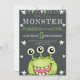 Invitation Monstre Anniversaire de enfant