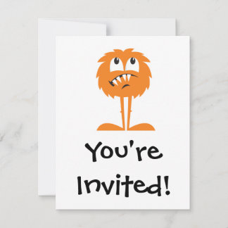 Invitation monstre de fureur orange