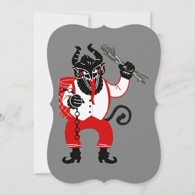 Invitation monstre hideux krampus xmas de Noël (Devant)
