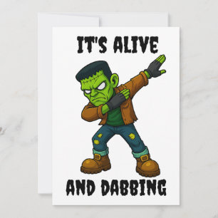 Invitation Monstre pointu est vivant et dabs pour Halloween