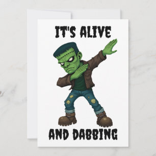 Invitation Monstre pointu est vivant et dabs pour Halloween