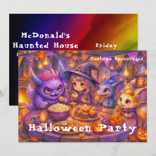Invitation Monstres à la table de la fête d'Halloween