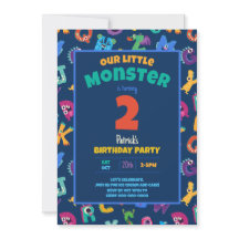 Monstres de l'alphabet Anniversaire Petit Monstre