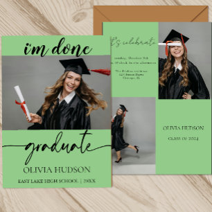 Invitation Montage photo moderne Graduation Senior Party 2024
