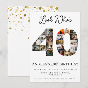 Invitation montage photo pour 40 ans regarde qui a 40 ans