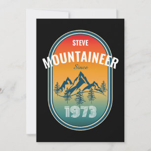 Invitation Montagnard Personnaliser Anniversaire Vintage