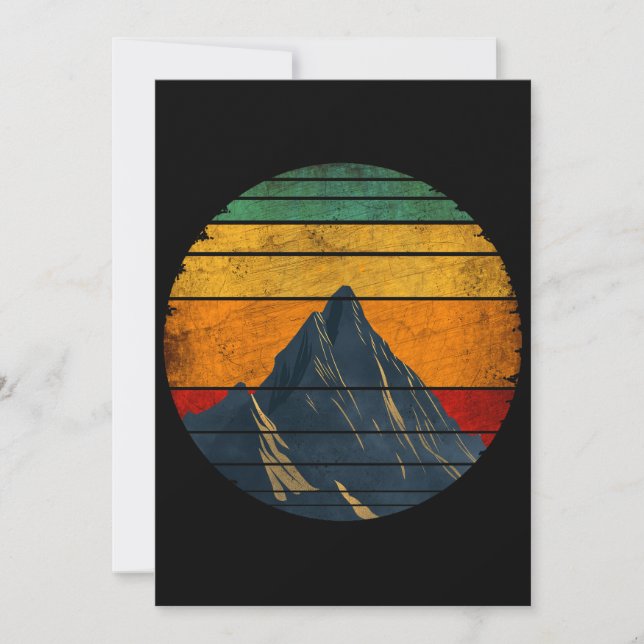 Invitation Montagne d'Escalade vintage Retro Mountain (Devant)
