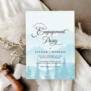 Invitation Montagnes neigeuses Partie d'engagement hivernal