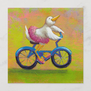 Invitation Monte au considérant - art de vélo d'oiseau de