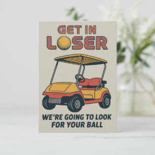 Invitation Monte dans la voiture loser Vintage Drôle Panier d