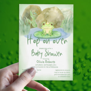 Invitation Monter sur l'aquarelle Princess Frog Baby shower