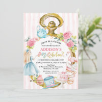 Montre rose Alice dans l'Onederland 1er anniversai