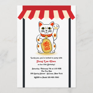 Invitation Montrer l'invitation du doigt de chat