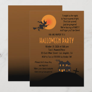 Invitation Montrez Juste L'Invitation De La Fête D'Halloween