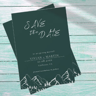 Invitation Monts Extérieurs Pine Tree Emerald Enregistrer La 